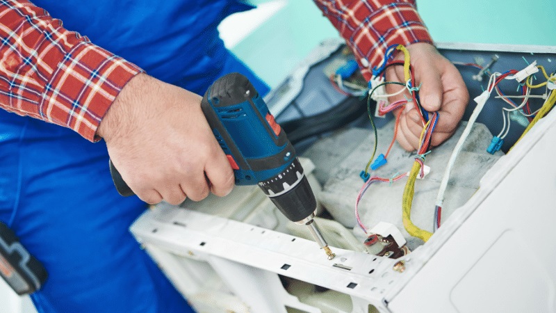 Kızılcahamam Baykan Baykan çamaşır makinesi kart tamiri – Su almama arızası orijinal parça ile giderildi. - Teknik servis örneği